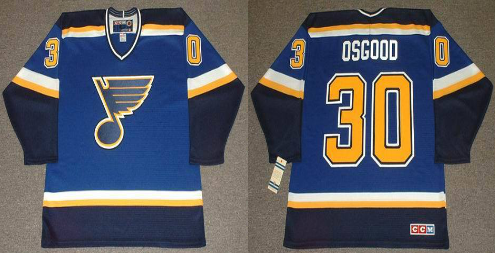 2019 Men St.Louis Blues #30 Osgood blue CCM NHL jerseys->st.louis blues->NHL Jersey